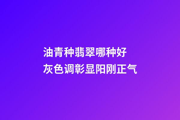 油青种翡翠哪种好 灰色调彰显阳刚正气